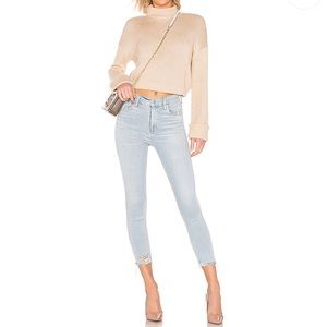 Agolde Sophie High Rise Crop in parallel